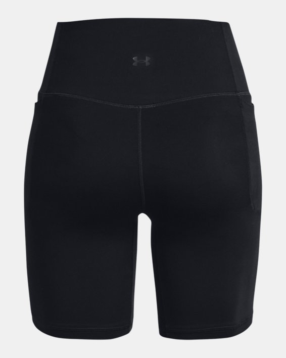 女士UA Meridian 7英寸單車短褲 in Black image number 5